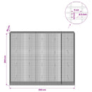 vidaXL Gabion 5 mm Dróttal és 5x2,5 cm Rácsos 250x50x200 cm