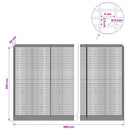 vidaXL Gabion 5 mm Dróttal és 5x2,5 cm Rácsos 950x50x200 cm