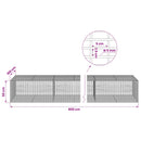 vidaXL Gabion 5 mm Dróttal és 5x2,5 cm Rácsos 800x100x50 cm