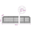 vidaXL Gabion 5 mm Dróttal és 5x2,5 cm Rácsos 1050x100x50 cm