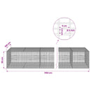 vidaXL Gabion 5 mm Dróttal és 5x2,5 cm Rácsos 1150x100x50 cm