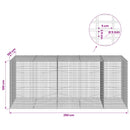 vidaXL Gabion 5 mm Dróttal és 5x2,5 cm Rácsos 250x100x100 cm