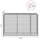 vidaXL Gabion 5 mm Dróttal és 5x2,5 cm Rácsos 250x100x150 cm