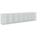 vidaXL Gabion 5 mm Dróttal és 5x2,5 cm Rácsos 650x100x150 cm