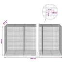 vidaXL Gabion 5 mm Dróttal és 5x2,5 cm Rácsos 800x100x150 cm