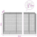 vidaXL Gabion 5 mm Dróttal és 5x2,5 cm Rácsos 950x100x150 cm