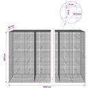 vidaXL Gabion 5 mm Dróttal és 5x5 cm Rácsos 1000x50x200 cm