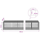 vidaXL Gabion 5 mm Dróttal és 5x5 cm Rácsos 1150x100x50 cm