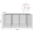 vidaXL Gabion 5 mm Dróttal és 5x5 cm Rácsos 350x100x150 cm