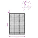 vidaXL Gabion 5 mm Dróttal és 5x5 cm Rácsos 150x100x200 cm