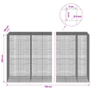 vidaXL Gabion 5 mm Dróttal és 5x5 cm Rácsos 750x100x200 cm