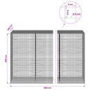 vidaXL Gabion 5 mm Dróttal és 5x5 cm Rácsos 800x100x200 cm