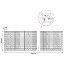 vidaXL Gabion 5 mm Dróttal és 5x10 cm Rácsos 500x10x100 cm