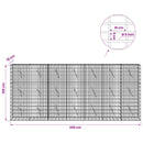vidaXL Gabion 5 mm Dróttal és 5x10 cm Rácsos 350x10x150 cm