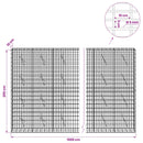 vidaXL Gabion 5 mm Dróttal és 5x10 cm Rácsos 1000x10x200 cm