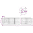 vidaXL Gabion 5 mm Dróttal és 5x10 cm Rácsos 850x20x50 cm