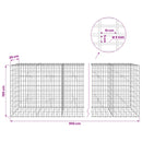 vidaXL Gabion 5 mm Dróttal és 5x10 cm Rácsos 950x20x100 cm