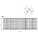 vidaXL Gabion 5 mm Dróttal és 5x10 cm Rácsos 450x20x150 cm