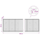 vidaXL Gabion 5 mm Dróttal és 5x10 cm Rácsos 500x30x100 cm