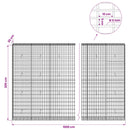 vidaXL Gabion 5 mm Dróttal és 5x10 cm Rácsos 1000x30x200 cm