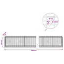 vidaXL Gabion 5 mm Dróttal és 5x10 cm Rácsos 500x50x50 cm