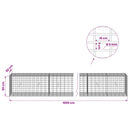vidaXL Gabion 5 mm Dróttal és 5x10 cm Rácsos 1000x50x50 cm