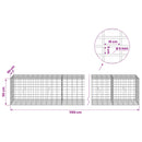 vidaXL Gabion 5 mm Dróttal és 5x10 cm Rácsos 1150x50x50 cm