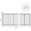 vidaXL Gabion 5 mm Dróttal és 5x10 cm Rácsos 450x50x100 cm