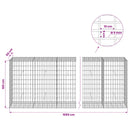 vidaXL Gabion 5 mm Dróttal és 5x10 cm Rácsos 1050x50x100 cm