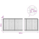 vidaXL Gabion 5 mm Dróttal és 5x10 cm Rácsos 1200x50x100 cm