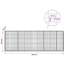 vidaXL Gabion 5 mm Dróttal és 5x10 cm Rácsos 450x50x150 cm