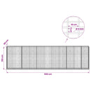 vidaXL Gabion 5 mm Dróttal és 5x10 cm Rácsos 550x50x150 cm