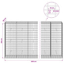 vidaXL Gabion 5 mm Dróttal és 5x10 cm Rácsos 850x50x150 cm