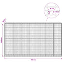 vidaXL Gabion 5 mm Dróttal és 5x10 cm Rácsos 350x50x200 cm