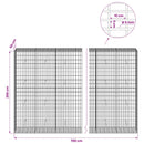 vidaXL Gabion 5 mm Dróttal és 5x10 cm Rácsos 700x50x200 cm