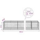 vidaXL Gabion 5 mm Dróttal és 5x10 cm Rácsos 1050x100x50 cm