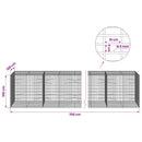 vidaXL Gabion 5 mm Dróttal és 5x10 cm Rácsos 700x100x100 cm