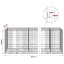 vidaXL Gabion 5 mm Dróttal és 5x10 cm Rácsos 850x100x100 cm