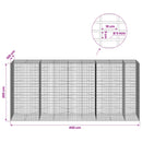 vidaXL Gabion 5 mm Dróttal és 5x10 cm Rácsos 450x100x200 cm