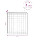 vidaXL Gabion 5 mm-es dróttal és 10x10 cm-es hálóval 100x50x100 cm