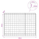 vidaXL Gabion 5 mm-es dróttal és 10x10 cm-es hálóval 150x50x100 cm