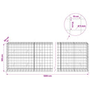 vidaXL Gabion 5 mm Dróttal és 10x10 cm Rácsos 1200x50x100 cm