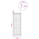vidaXL Gabion 5 mm-es dróttal és 10x10 cm-es hálóval 50x50x150 cm