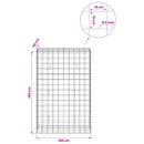 vidaXL Gabion 5 mm-es dróttal és 10x10 cm-es hálóval 100x50x150 cm