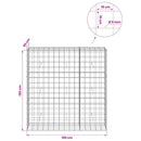 vidaXL Gabion 5 mm-es dróttal és 10x10 cm-es hálóval 150x50x150 cm