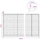 vidaXL Gabion 5 mm-es dróttal és 10x10 cm-es hálóval 850x50x150 cm