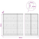 vidaXL Gabion 5 mm-es dróttal és 10x10 cm-es hálóval 950x50x150 cm