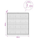 vidaXL Gabion 5 mm-es dróttal és 10x10 cm-es hálóval 200x50x200 cm