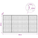 vidaXL Gabion 5 mm-es dróttal és 10x10 cm-es hálóval 400x50x200 cm