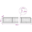 vidaXL Gabion 5 mm-es dróttal és 10x10 cm-es hálóval 1200x100x50 cm